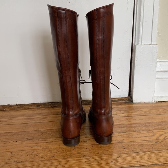 Frye Melissa Redwood Lace-Up Riding Boots - Picture 3 of 7